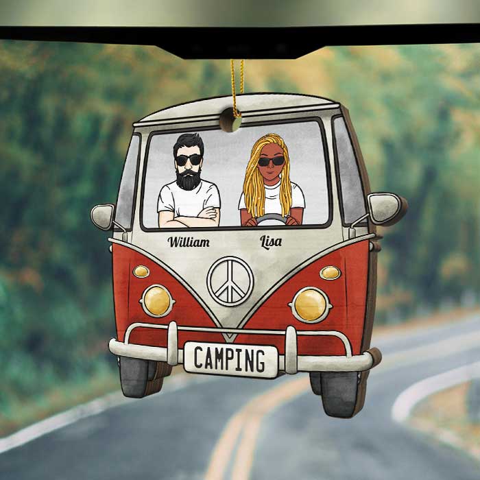 Home Is Where You Park It - Gift For Camping Couples, Personalized Camping Shaped Ornament
