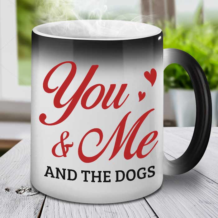 You Me And Our Dogs - Personalized Color Changing Mug - Gift For Couples, Husband Wife
