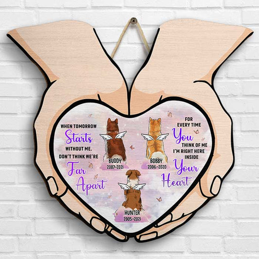 Iƒ??m Right Here Inside Your Heart - Personalized Shaped Wood Sign
