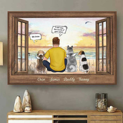 I Still Talk About You - Open Window Scenery, Gift For Dog Lovers - Personalized Horizontal Poster