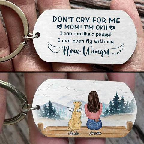 I Can Even Fly With My New Wings, Paw Parents And Dog - Personalized Keychain