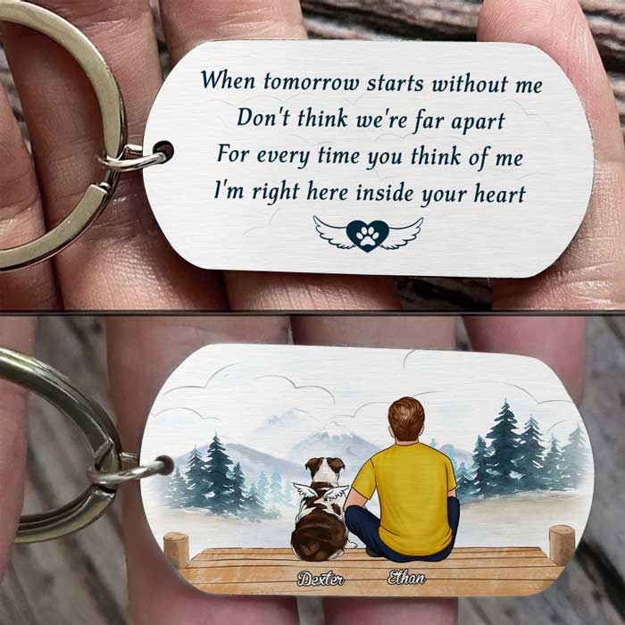 Don't Think We're Far Apart - Personalized Keychain