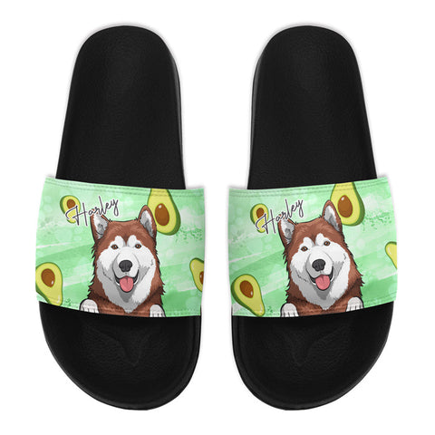 My Fur Baby - Personalized Slide Sandals, Slippers - Gift For Pet Lovers
