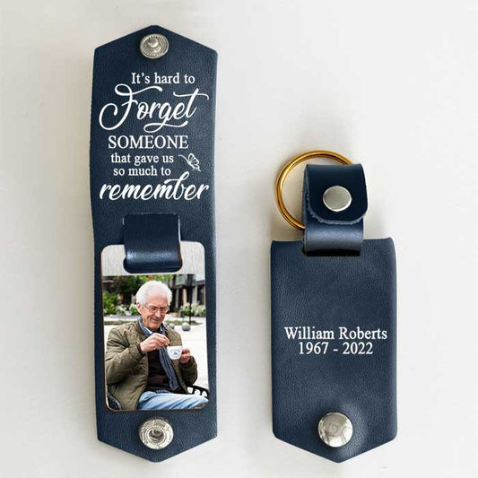 You Gave Us So Much - Personalized PU Leather Keychain - Upload image, Memorial Gift, Sympathy Gift