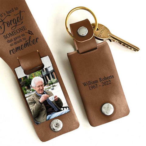 You Gave Us So Much - Personalized PU Leather Keychain - Upload image, Memorial Gift, Sympathy Gift