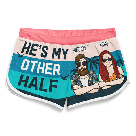 You're My Better Half - Personalized Couple Beach Shorts - Gift For Couples, Husband Wife