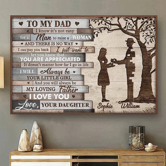 I Will Always Be Your Little Girl - Personalized Horizontal Poster