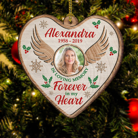 Forever In My Heart - Personalized Shaped Ornament