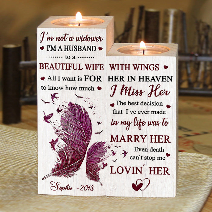 The Best Decision That I've Ever Made In My Life Was To Marry My Wife - Personalized Candle Holder