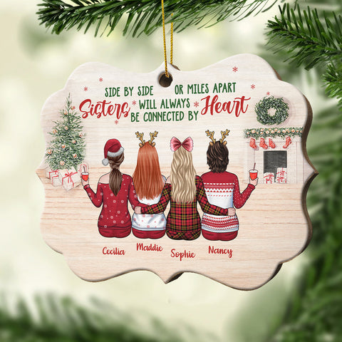 Because Of You I Laugh A Little Harder, Cry A Little Less And Smile A Lot More - Personalized Shaped Ornament