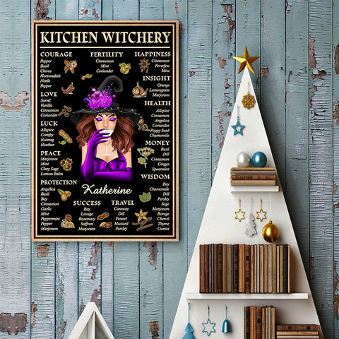 Kitchen Witchery - Love And Happiness - Personalized Vertical Poster, Halloween Ideas.