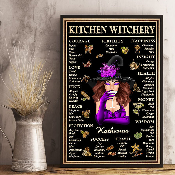 Kitchen Witchery - Love And Happiness - Personalized Vertical Poster, Halloween Ideas.