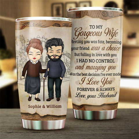 Meeting You Was Fate, Becoming Our Friend Was A Choice - Gift For Couples, Personalized Tumbler