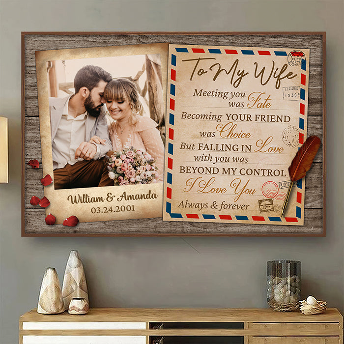 Meeting You Was Fate - Personalized Horizontal Poster