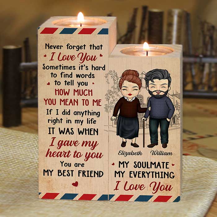 I Did A Right Thing In My Life That I Gave My Heart To You - Gift For Couples, Personalized Candle Holder
