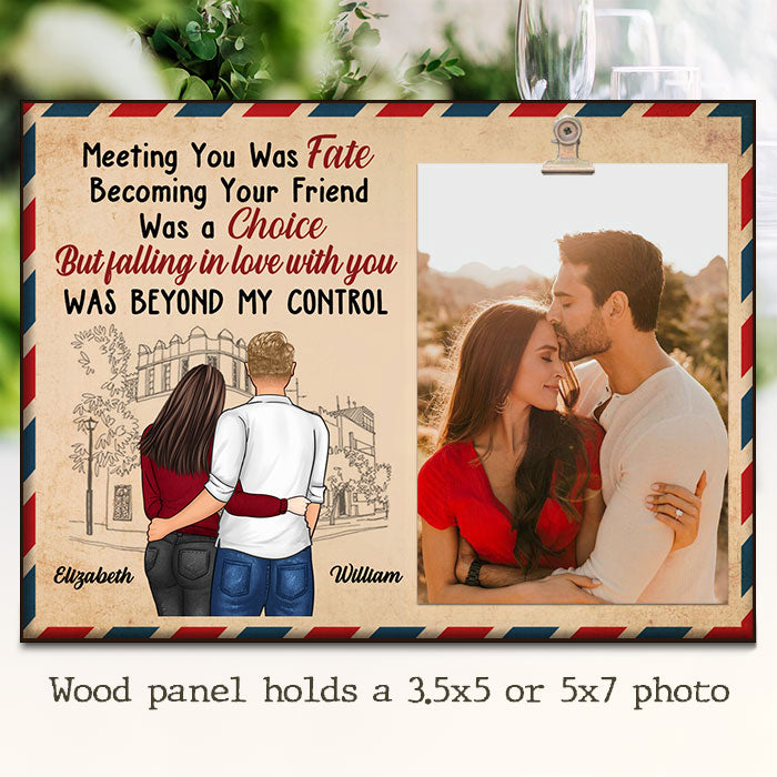 Falling In Love With You Was Beyond My Control - Gift For Couples, Personalized Photo Frame