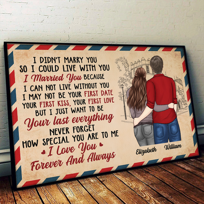 I Can Not Live Without You - I Love You, Forever And Always - Gift For Couples, Personalized Horizontal Poster