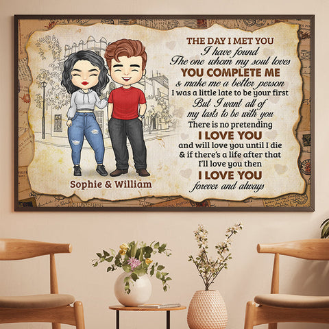 You Make Me A Better Person - I Love You Forever And Always - Gift For Couples, Personalized Horizontal Poster