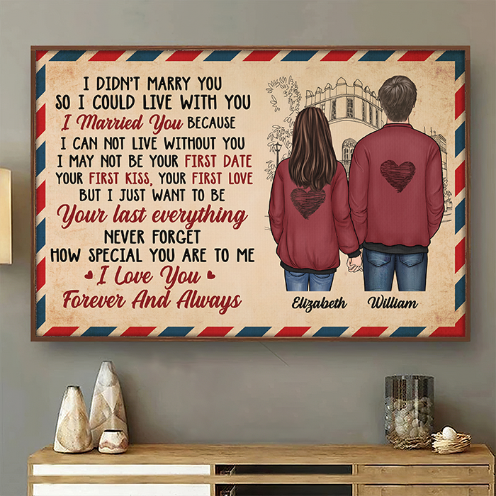 I Can Not Live Without You - I Love You, Forever And Always - Gift For Couples, Personalized Horizontal Poster
