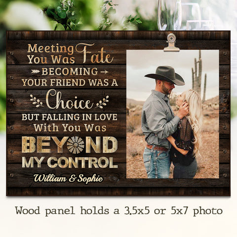 Meeting You Was Fate - Gift For Couples, Personalized Photo Frame