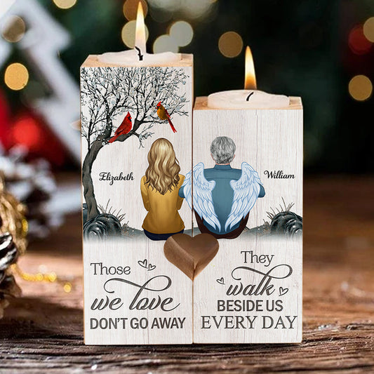 Walk Beside Us Every Day - Gift For Couples, Personalized Candle Holder