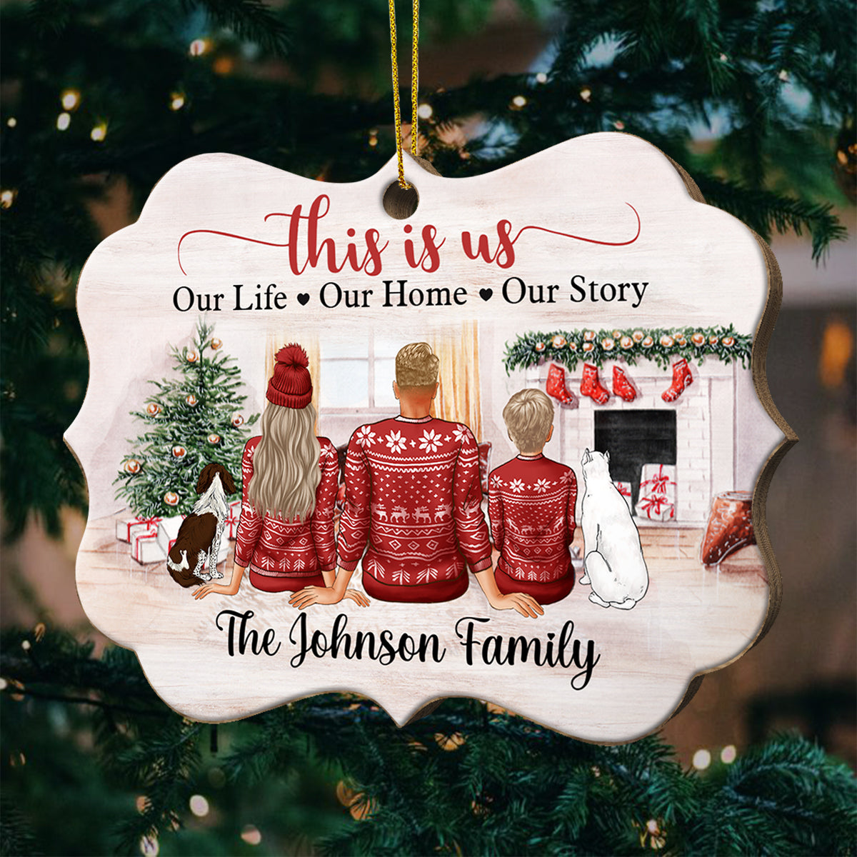This Is Us - Our Life, Our Home, Our Story - Personalized Shaped Ornament