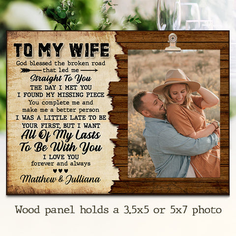 God Blessed Us, I Love You Forever And Always - Gift For Couples, Personalized Photo Frame