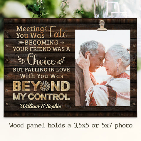 Meeting You Was Fate - Gift For Couples, Personalized Photo Frame