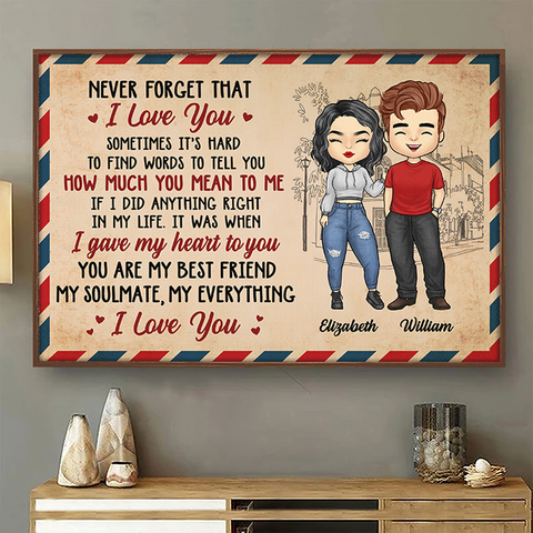 You Are My Best Friend, My Soulmate, My Everything - Personalized Horizontal Poster