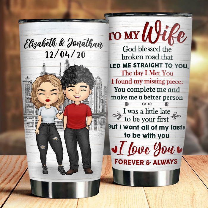 You Make Me A Better Person, I Love You - Gift For Couples, Personalized Tumbler