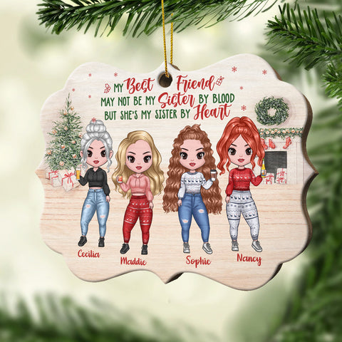 Bestie - Always Better Together - Personalized Shaped Ornament