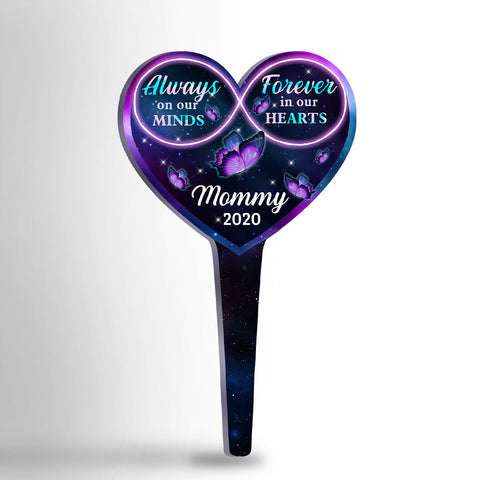 Always On Our Minds - Personalized Custom Acrylic Garden Stake