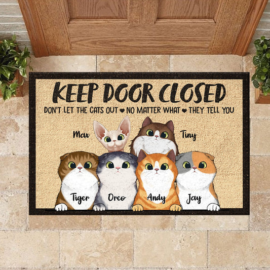 Don't Let The Cats Out - Funny Personalized Cat Decorative Mat (WW)