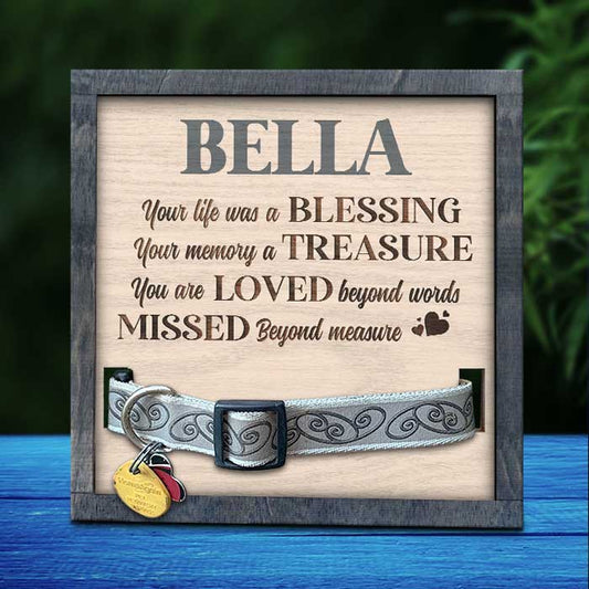 No Longer In Ourside - Dog Memorial - Personalized Memorial Pet Loss Sign (9x9 inches)