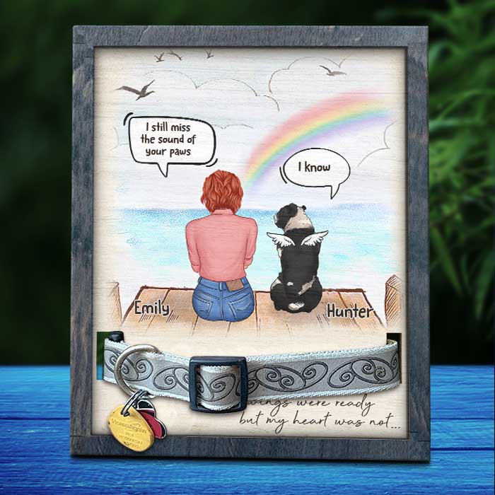 Your Wings Were Ready But My Heart Was Not - Personalized Memorial Pet Loss Sign (11x9 inches)