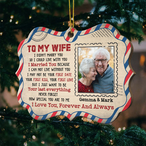I Love You, Forever And Always - Upload Image, Gift For Couples - Personalized Shaped Ornament