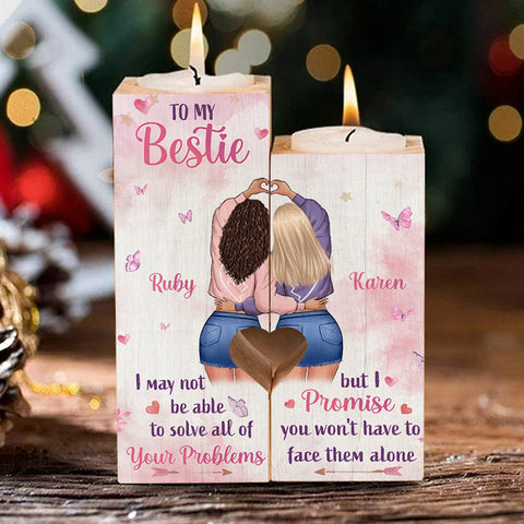 To My Bestie - I Promise - Personalized Candle Holder