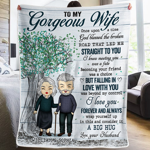 To My Gorgeous Wife, I Love You Forever And Always - Gift For Couples, Personalized Blanket