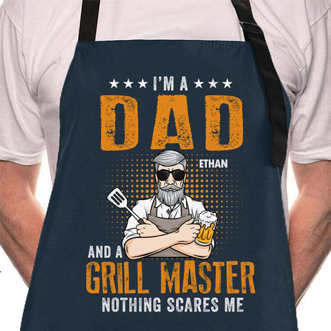 I'm A Dad And A Grill Master - Gift For Dad - Personalized Apron