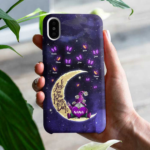 Grandma Mama I Love You To The Moon And Back - Gift For Mom, Grandma - Personalized Phone Case