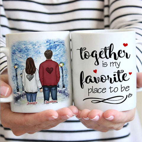 Together Is My Favorite Place To Be - Gift For Couples, Personalized Mug