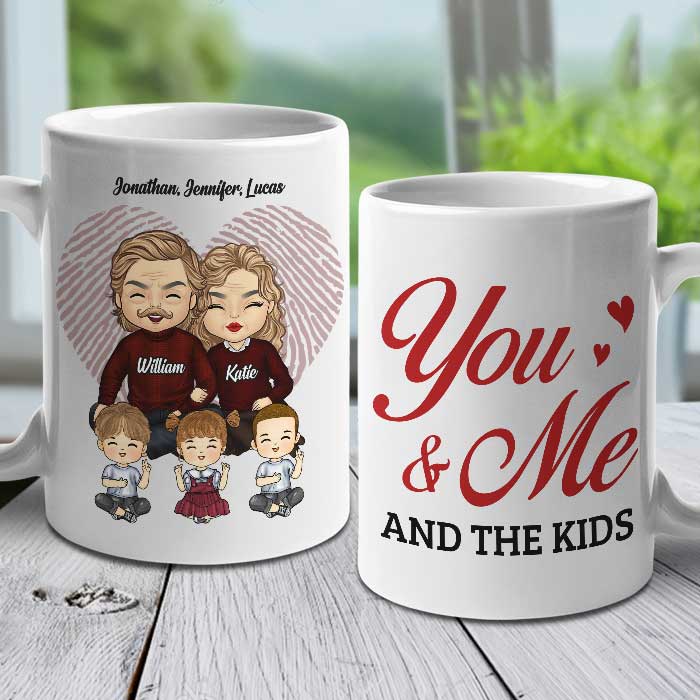 You, Me & The Kids - Personalized Mug - Gift For Couples, Husband Wife