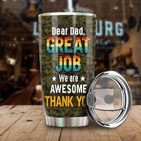 We're Awesome, Great Job Dad - Personalized Tumbler - Gift For Dad