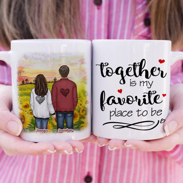 Together Is My Favorite Place To Be - Gift For Couples, Personalized Mug