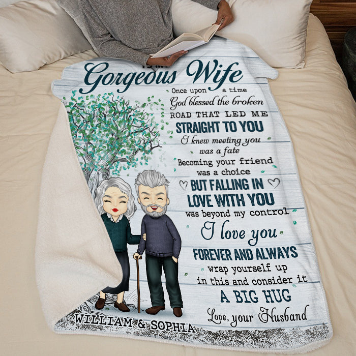 To My Gorgeous Wife, I Love You Forever And Always - Gift For Couples, Personalized Blanket