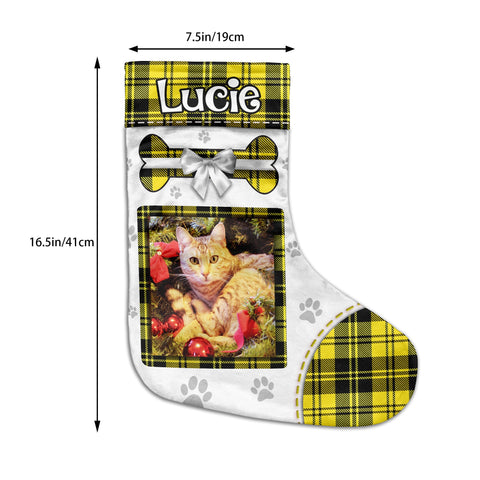 Have A Fetching Christmas - Upload Pet Photo - Personalized Christmas Stocking