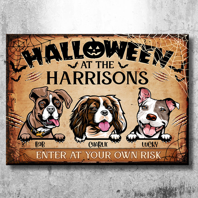 Halloween Is Coming To Town - Gift For Dog Lovers - Personalized Metal Sign