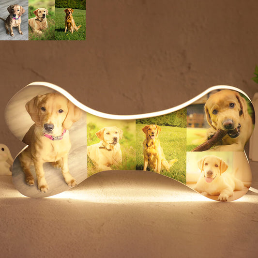 Personalized Pet Bone Photo Lamp
