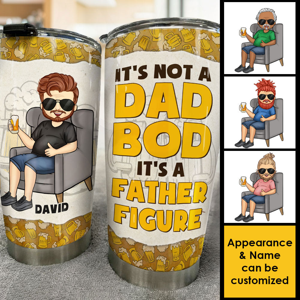 It's Not A Dad Bod But A Delightful Father Figure  - Gift For Dad, Grandpa - Personalized Tumbler