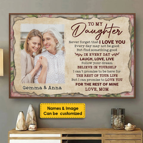 To My Daughter - Find Something Good In Every Day - Personalized Horizontal Poster